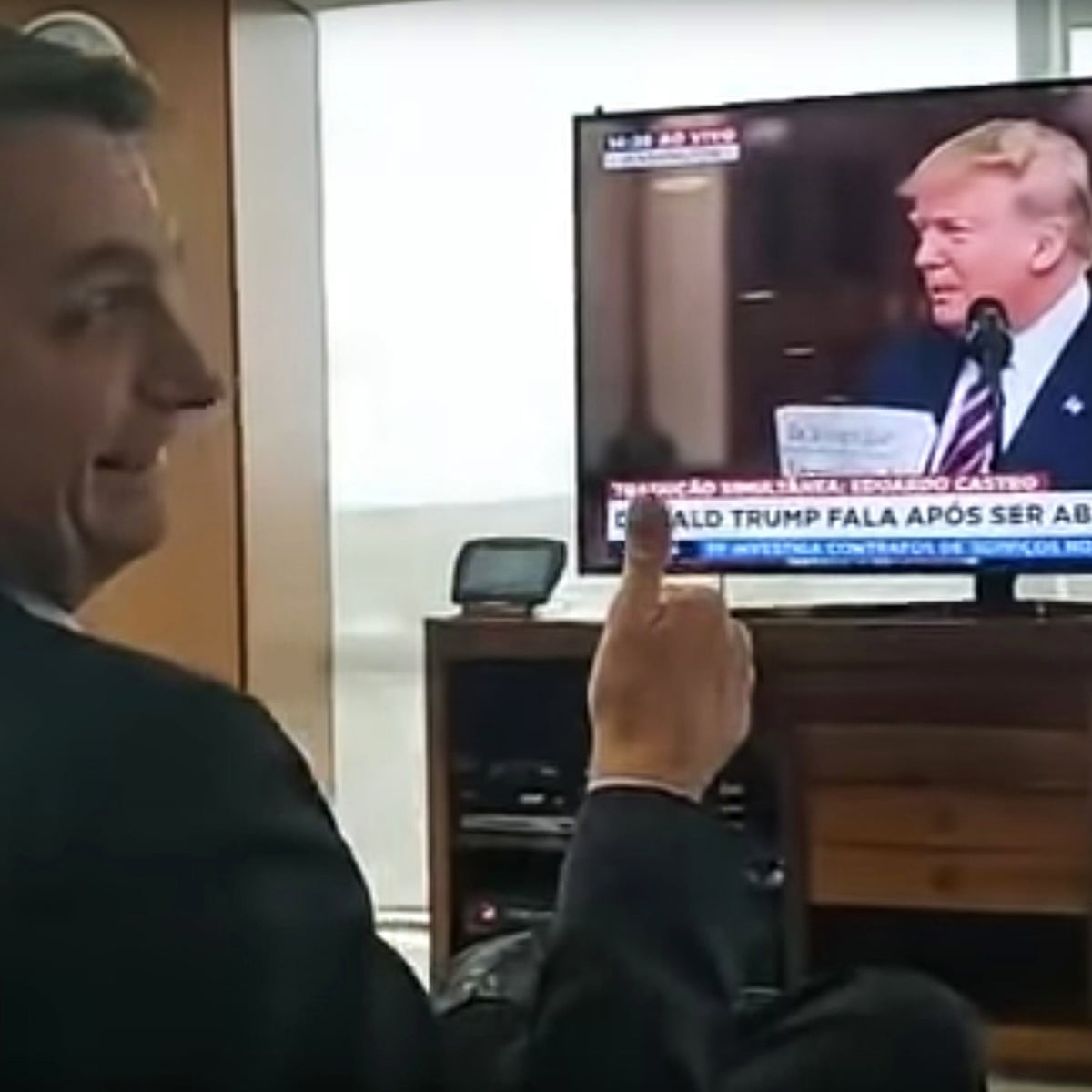 His Master S Voice Jair Bolsonaro Posts Video Of Himself Watching Trump Rant World News The Guardian