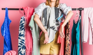 Unrecognizable Woman Standing In Her Wardrobe