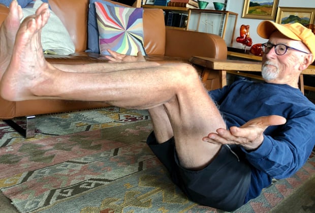 ‘I worked really, really hard, and it worked’ ... Jack Noonan, exercising at home.