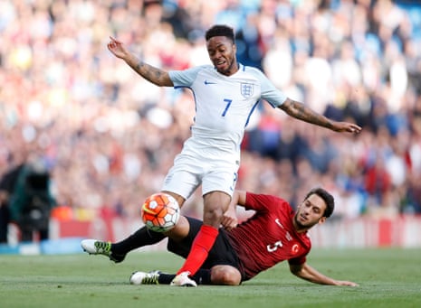 Sterling gets ahead of Calhanoglu to send one in.