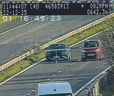 A West Mercia police handout from 22 December last year shows Richard Hammond speeding in his Bentley.