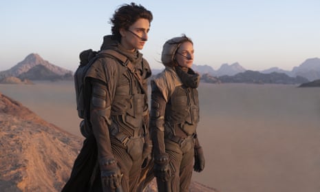 Into the future ... Timothée Chalamet and Rebecca Ferguson in Dune, to be released later this year.