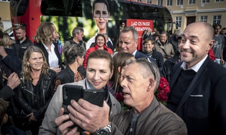Mette Frederiksen meets supporters in Køge, Denmark.