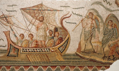 Mosaic of a scene from Homer’s Odyssey in the Bardo museum, Tunis.