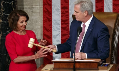 Throwback: Nancy Pelosi of California takes the gavel from House Minority Leader Kevin McCarthy, after being elected House Speaker at the Capitol in Washington. For the record, McCarthy has never been Speaker and hopes to remedy that this week.