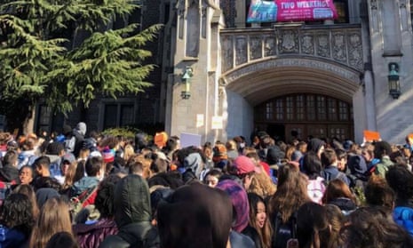 Columbia high school in Maplewood, New Jersey protest