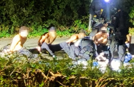 Five men have been arrested and three vans are have been examined by army bomb disposal experts.