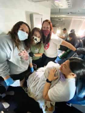 North Kansas City Hospital neonatal intensive care nurses Lani Bamfield, Amanda Beeding and Mimi Ho helped deliver Lavinia Mounga’s premature baby.