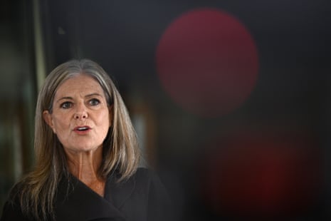 A man stands next to a building razed to the ground
significant reforms that we have already introduced, both to bail, but also with the introduction of adult time for violent crime.* ![Victorian attorney general Sonya Kilkenny.