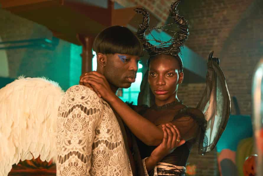 Still from I May Destroy You starring Paapa Essiedu and Michaela Coel.