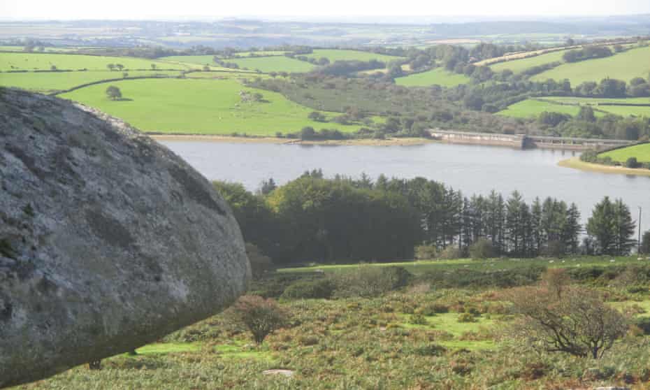 The view of Siblyback from Tregarrick Tor.
