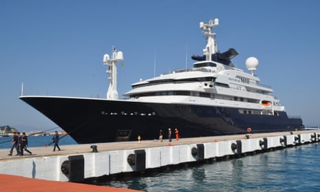 Microsoft co-founder Allen’s luxury yacht ‘Octopus’ at Aydin, Turkey in 2015. 