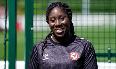Anita Asante pictured working as a coach at Bristol City