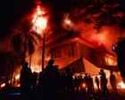 Fire kills three people in Indonesia after protesters storm council buildings in the wake of driver’s death
