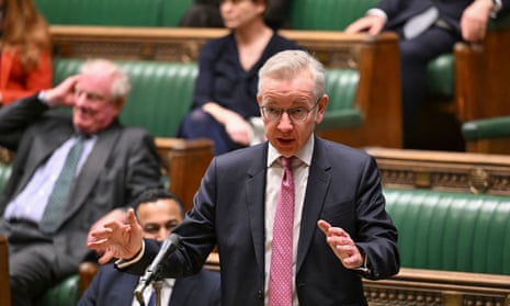 Michael Gove addresses the House of Commons, London.