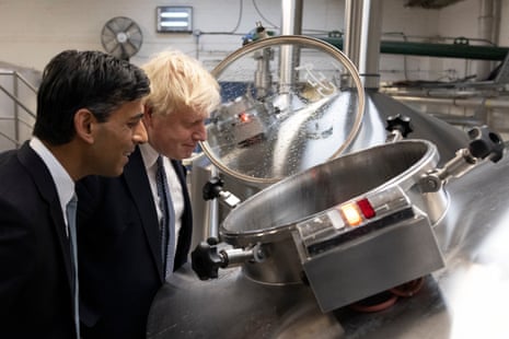 Boris Johnson and Rishi Sunak visit ‘Fourpure Brewery’ in Bermondsey