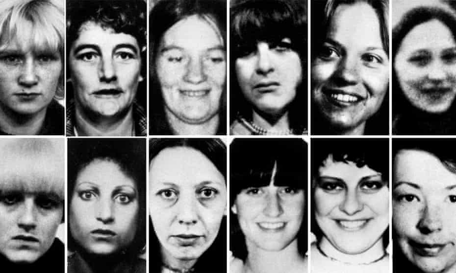 Composite picture of 12 of the 13 victims of Peter Sutcliffe. Top row (left to right): Wilma McCann, Emily Jackson, Irene Richardson, Patricia Atkinson, Jayne McDonald and Jean Jordan. Bottom row: Yvonne Pearson, Helen Rytka, Vera Millward, Josephine Whitaker, Barbara Leach and Jacqueline Hill. PA photo. 