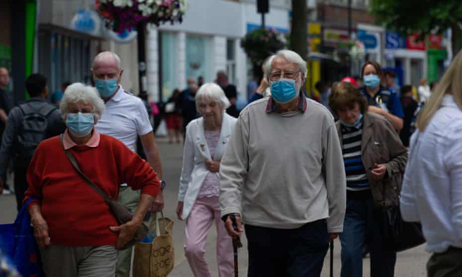 95 of british adults still wearing a mask when out says survey coronavirus the guardian