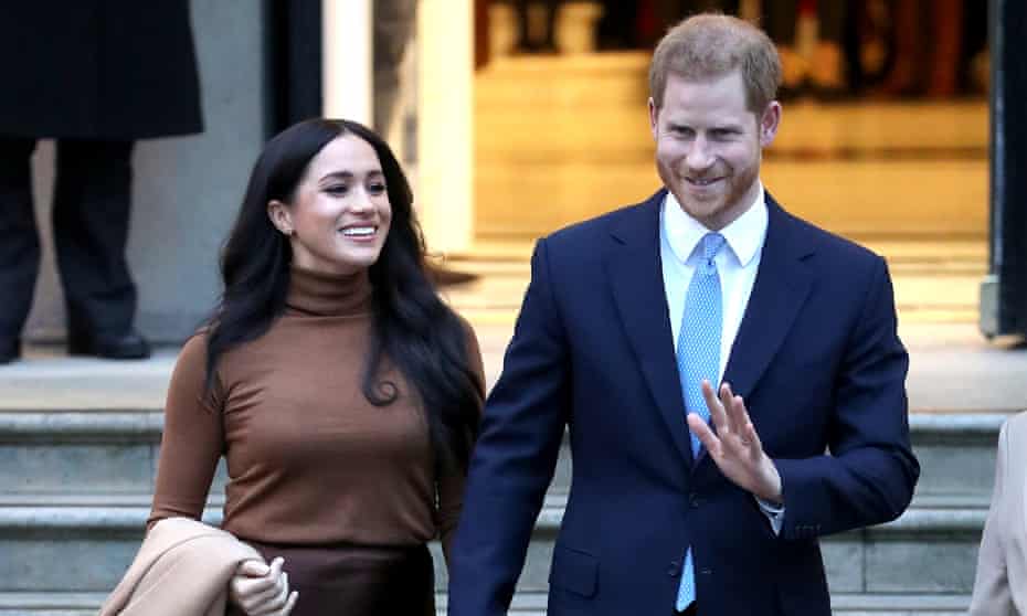 Prince Harry and Meghan, Duchess of Sussex depart Canada House in London last week.