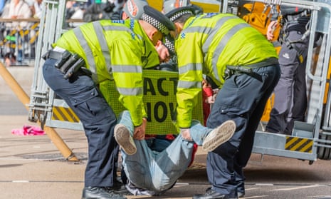 An Extinction Rebellion protest in London on 18 October 2019.