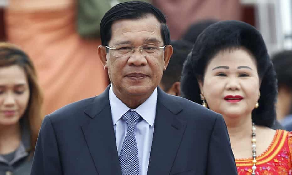 Cambodian prime minister Hun Sen and his wife Bun Rany