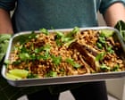 Alice Zaslavsky’s satay-butter charred cabbage wedges with fragrant chicken mince – recipe
