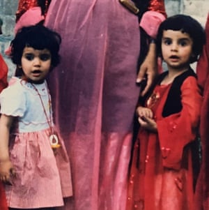 Payzee, left and Banaz as children.