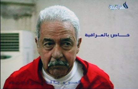 This image from the Iraq TV station Al Iraqiyah TV of Saddam Hussein’s cousin Ali Hassan al-Majid, known as Chemical Ali, is believed to have been taken be shortly before he was hanged in Iraq on 25 January 2010.