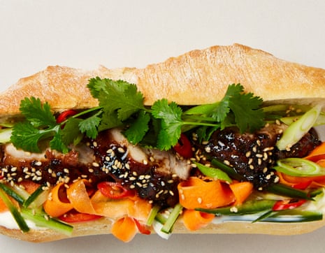 Roll with it: pork belly bánh mì. 