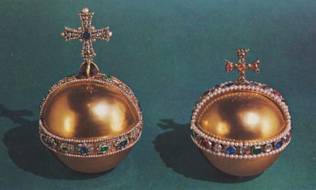 The sovereign’s orb and Queen Mary II’s orb.