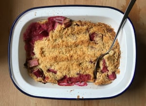 Simon Hopkinson’s rhubarb crumble.