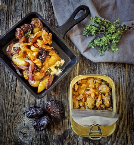 Smoked clams and dried plums