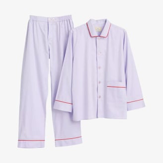 Hay Contrast-piping cotton pyjama shirt and trousers