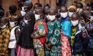 Students line up for school in Ouagadougou, Burkina Faso.
