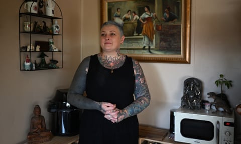 Tattoo artist Alison Manners at her home in Brisbane