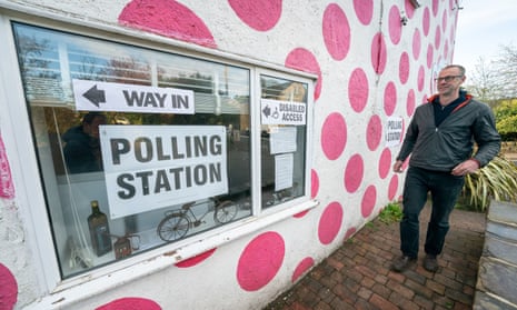 A polling station in the Bank View cafe in Sheffield