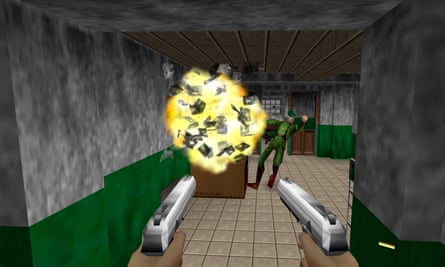 Happiness is a warm gun … GoldenEye’s Archives level.