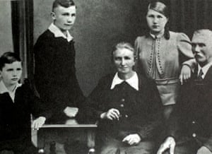 Joseph and Maria Ratzinger inn 1938 with their three children: Maria, right, Georg and Joseph, the future pope