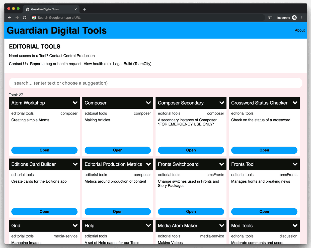 Digital Tools Index