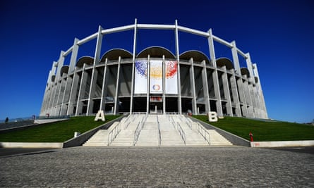 The exterior of the National Arena stadium.