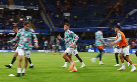Luton Town debutant Ross Barkley warms up ahead of the match against one of his former clubs.