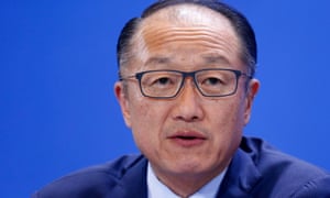 World Bank president Jim Yong Kim at a news conference in Berlin.