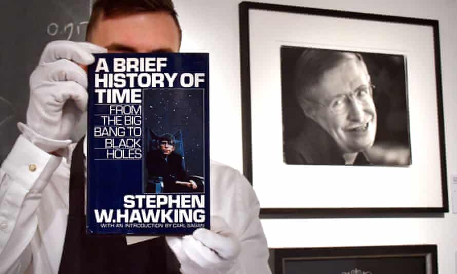 Stephen Hawking’s A Brief History of Time, 1988, first American edition, which was signed with a thumbprint.