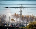 smoke rises from a facility