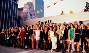 Contestants wait to board the Spirit of New York yacht in 1992