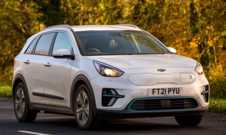 A white e-Kia Niro