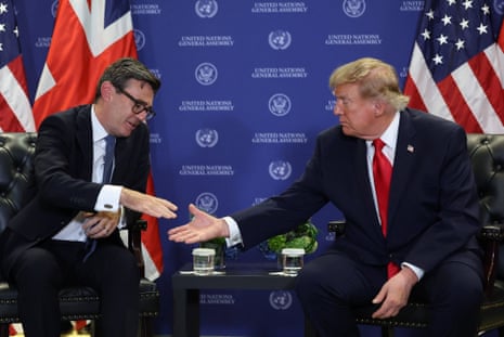 Burnham shakes hands with Trump