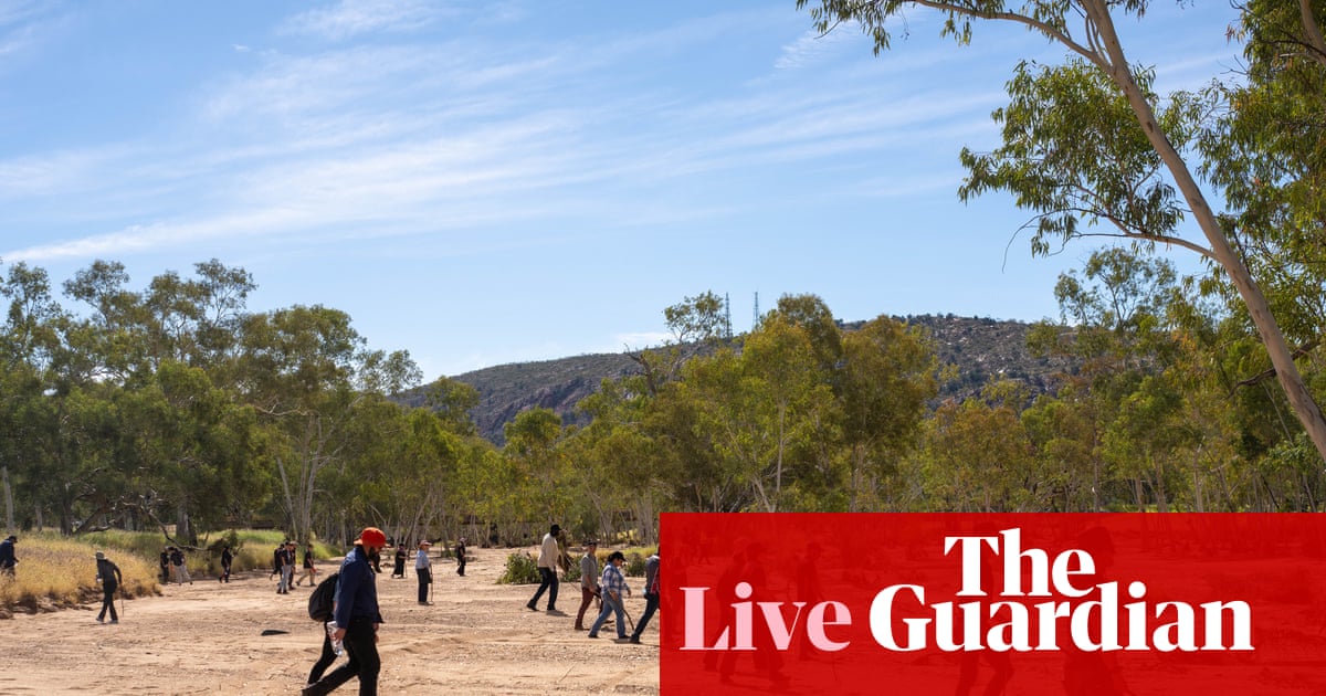 Australia news live: more than 100 people searching for missing girl near Alice Springs; protester charged over Palestine slogan pleads not guilty
