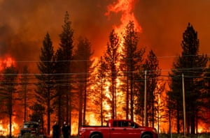 Two Firefighters Injured As Northern California Wildfires Prompt Evacuations Us News The Guardian