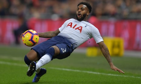 Danny Rose playing for Tottenham against Southampton